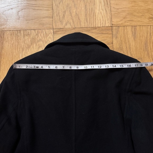 Saks Fifth Avenue Fleurette Cashmere Coat Black Long Single Button Collared 12 - Picture 12 of 12